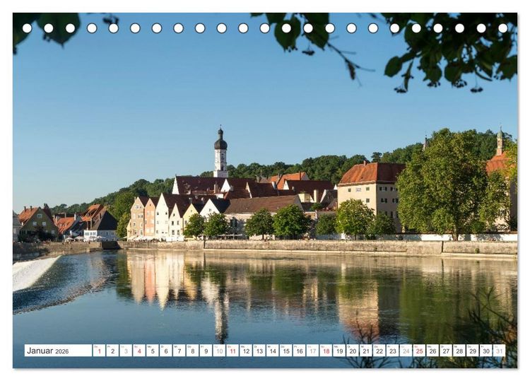 Produktbild: Deutschlands sch&ouml;nste Altst&auml;dte - Bayern (Tischkalender 2026 DIN A5 quer), CALVENDO Monatskalender