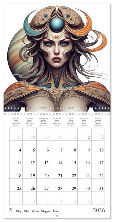 Produktbild: Cosmic sorceresses (Wall Calendar 2026 12 &times; 12 Inch) CALVENDO 12 Month Wall Calendar