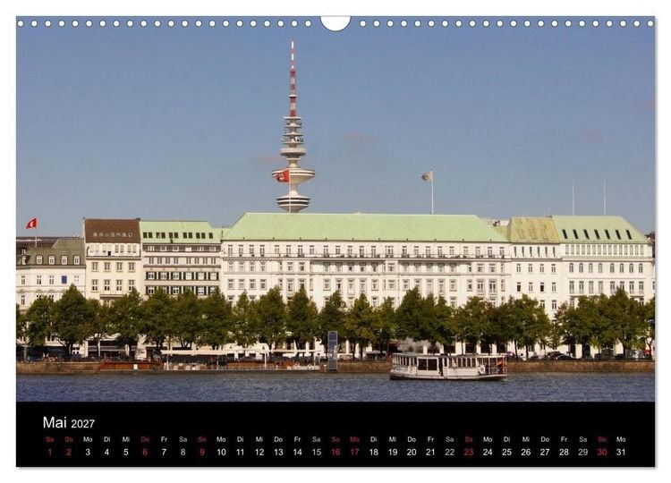 Produktbild: Hansestadt Hamburg (Wandkalender 2027 DIN A3 quer), CALVENDO Monatskalender