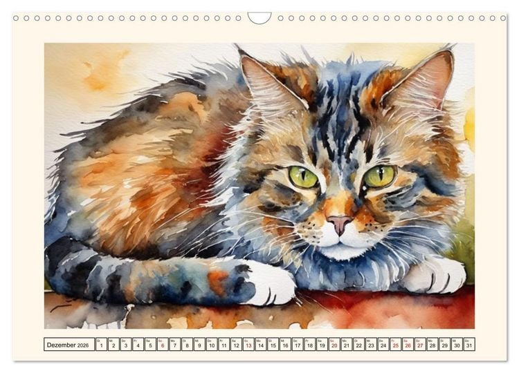 Produktbild: Samtpfoten im Portrait (Wandkalender 2026 DIN A3 quer), CALVENDO Monatskalender