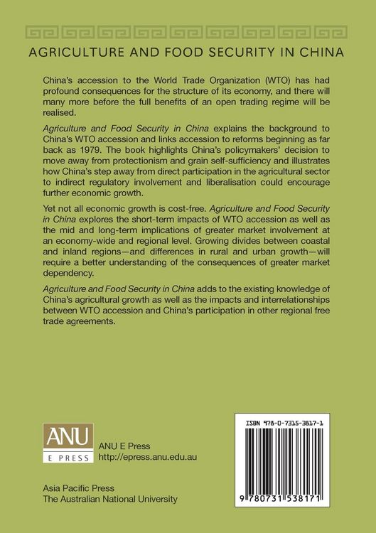 Produktbild: Agriculture and Food Security in China