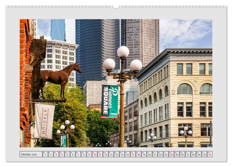 Produktbild: SEATTLE Unvergessliche Tour durch die Stadt und das Umland (hochwertiger Premium Wandkalender 2026 DIN A2 quer), Kunstdruck in Hochglanz