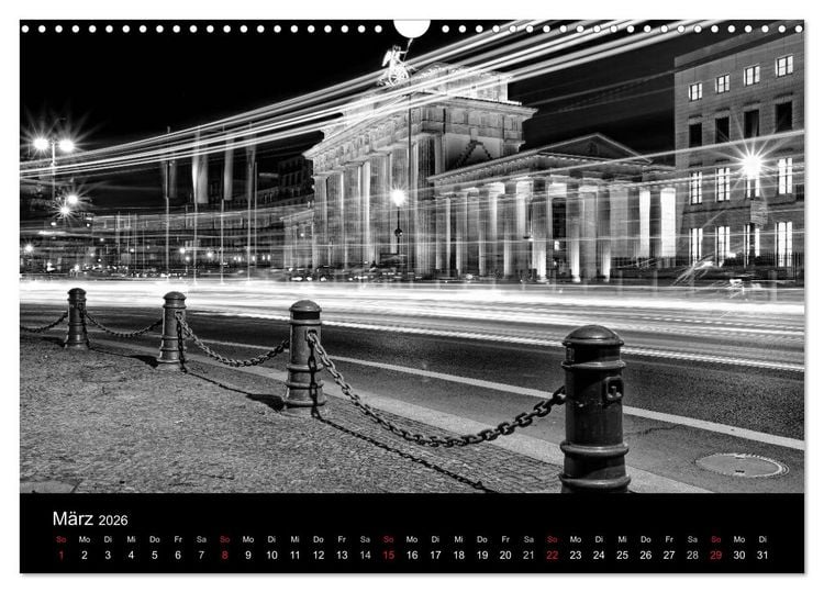 Produktbild: Berlin Monochrome (Wandkalender 2026 DIN A3 quer), CALVENDO Monatskalender