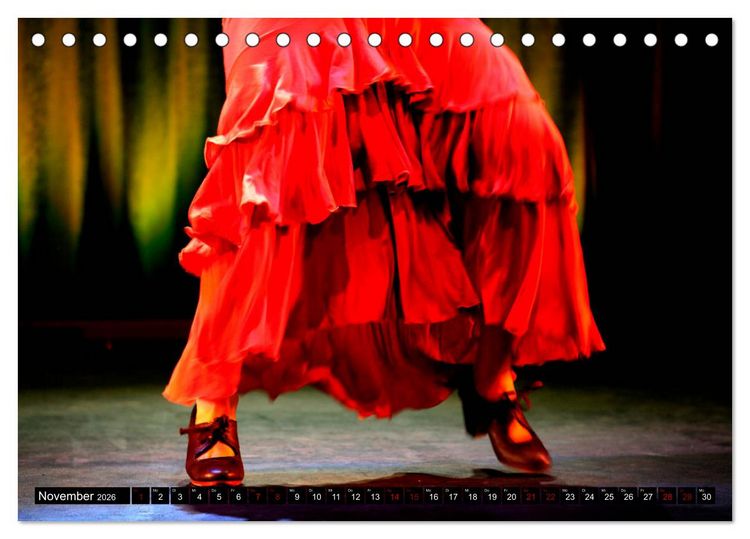 Produktbild: Flamenco. Spanischer Tanz (Tischkalender 2026 DIN A5 quer), CALVENDO Monatskalender