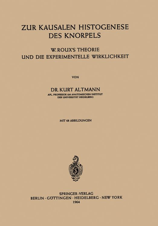Produktbild: Zur Kausalen Histogenese des Knorpels