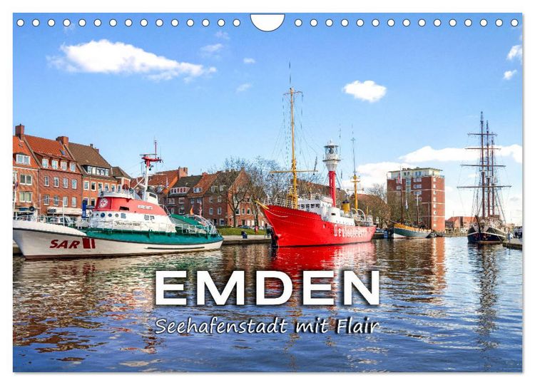 Produktbild: EMDEN Seehafenstadt mit Flair (Wandkalender 2026 DIN A4 quer), CALVENDO Monatskalender