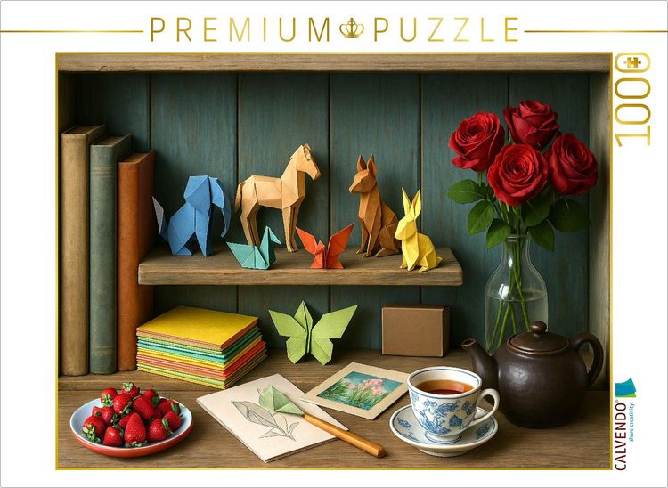Produktbild: CALVENDO Puzzle Origami Regal mit kreativen Ideen | 1000 Teile Lege-Gr&ouml;&szlig;e 64x48cm Foto-Puzzle f&uuml;r gl&uuml;ckliche Stunden