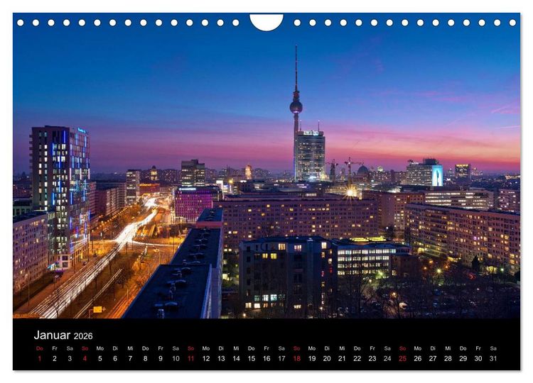 Produktbild: Berlin zwischen Tag und Nacht (Wandkalender 2026 DIN A4 quer), CALVENDO Monatskalender