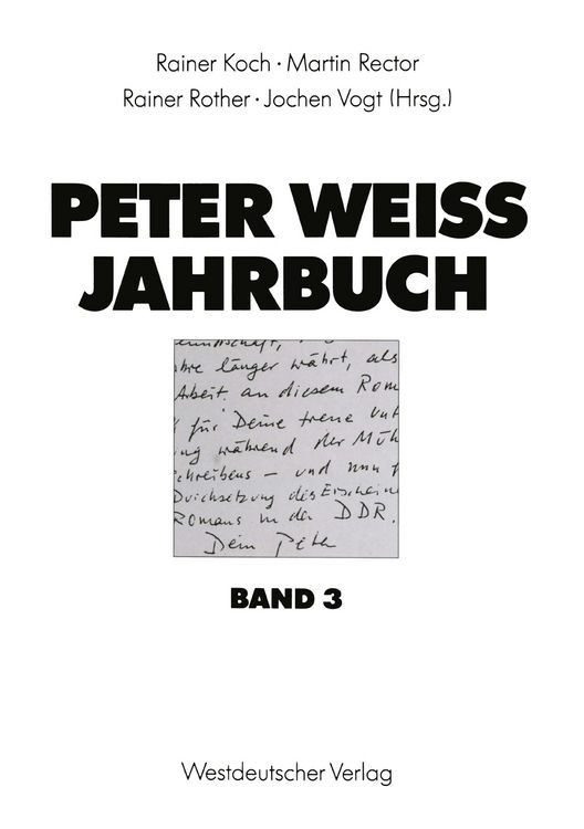 Produktbild: Peter Weiss Jahrbuch 3