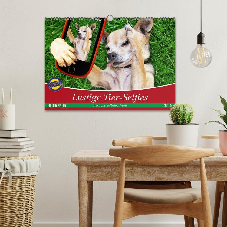 Produktbild: Lustige Tier-Selfies. Tierische Selbstportraits (Wandkalender 2026 DIN A3 quer), CALVENDO Monatskalender