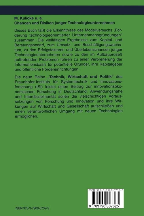 Produktbild: Chancen und Risiken junger Technologieunternehmen