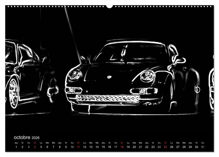 Produktbild: 911 Lignes (Calendrier mural 2026 DIN A2 vertical) calendrier de bureau
