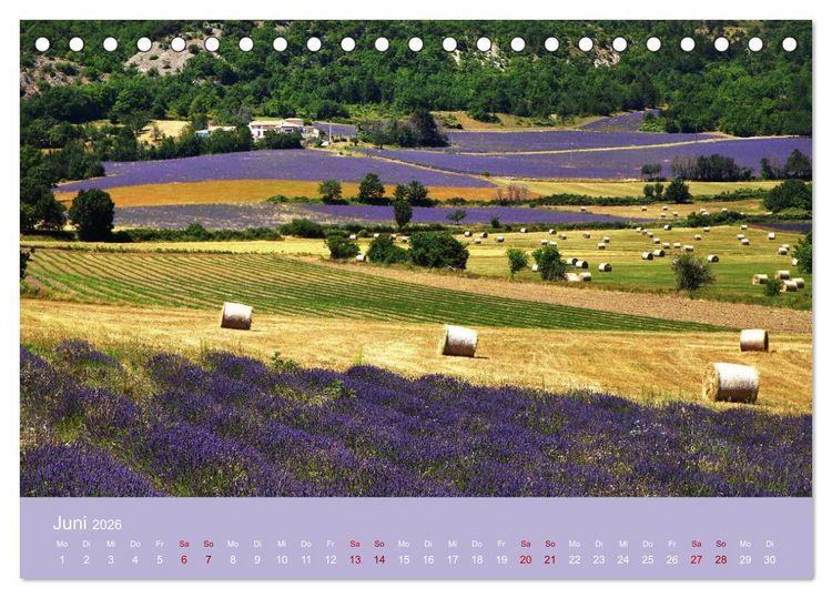Produktbild: Die Farben der Provence... und der Duft des Lavendels... (Tischkalender 2026 DIN A5 quer), CALVENDO Monatskalender
