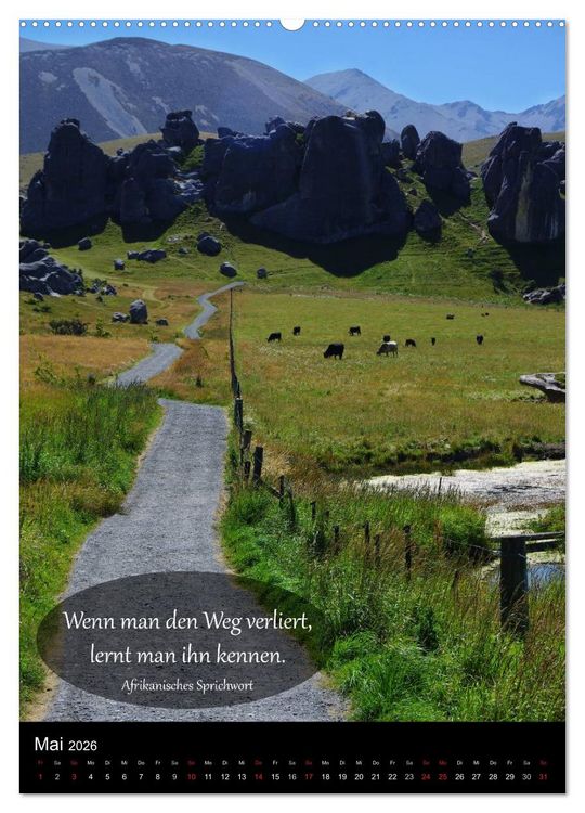 Produktbild: Neuseeland - Ein Land steht Kopf (Wandkalender 2026 DIN A2 hoch), CALVENDO Monatskalender