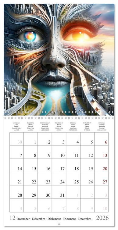 Produktbild: Visages de la m&eacute;tropole (Calendrier mural carr&eacute; 2026 30x30 cm) Calendrier double avec une page pour vos prises de notes