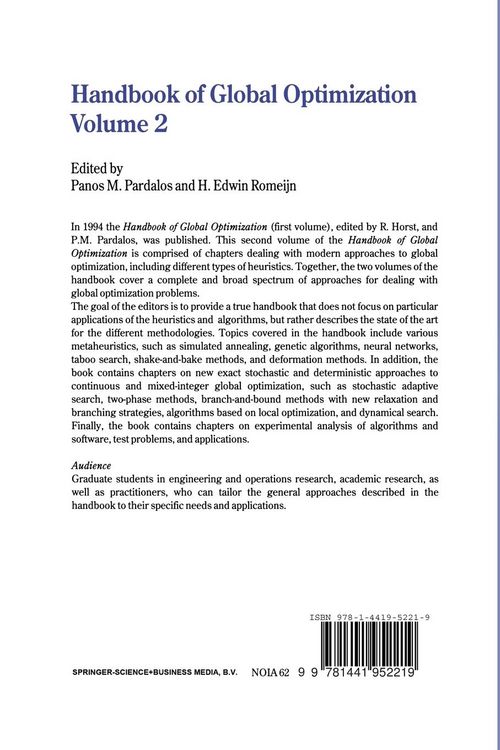 Produktbild: Handbook of Global Optimization