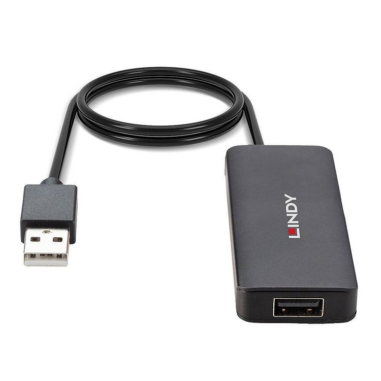 Produktbild: LINDY 42986 USB-Hub 4 Port USB-A USB 2.0 480MBit/s Schwarz 42986