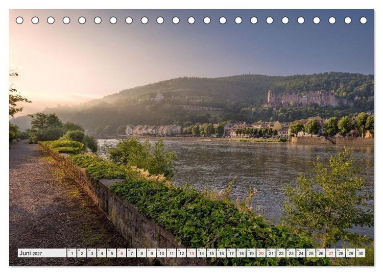Produktbild: Heidelberg - Die romantische Stadt am Fluss (Tischkalender 2027 DIN A5 quer), CALVENDO Monatskalender