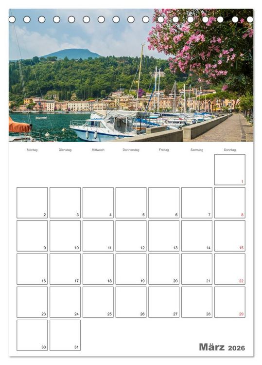 Produktbild: GARDASEE Terminplaner (Tischkalender 2026 DIN A5 hoch), CALVENDO Monatskalender