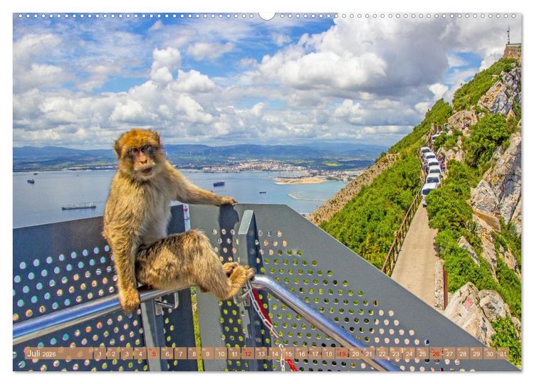Produktbild: Ein Herz f&uuml;r Gibraltar (hochwertiger Premium Wandkalender 2026 DIN A2 quer), Kunstdruck in Hochglanz