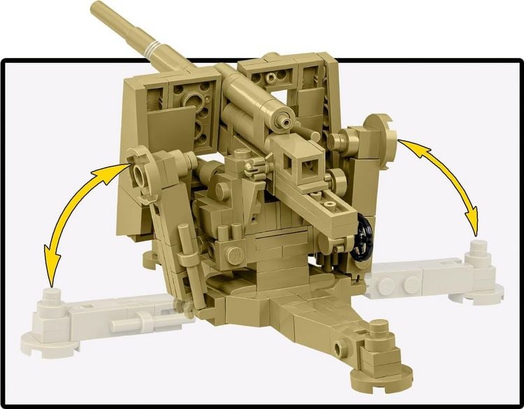 Produktbild: COBI Historical Collection 3141 - 8.8 cm Flak 18, WWII, Bausatz 1:35, 232/1 Klemmbausteine