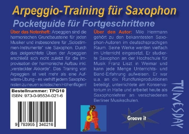 Produktbild: Arpeggio-Training f&uuml;r Saxophon - Pocketguide f&uuml;r Fortgeschrittene