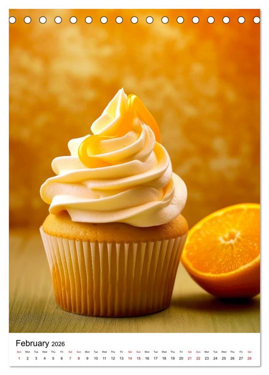 Produktbild: Yummy Cupcakes (Desk Calendar 2026 DIN A5 portrait), CALVENDO 12 Month DeskCalendar