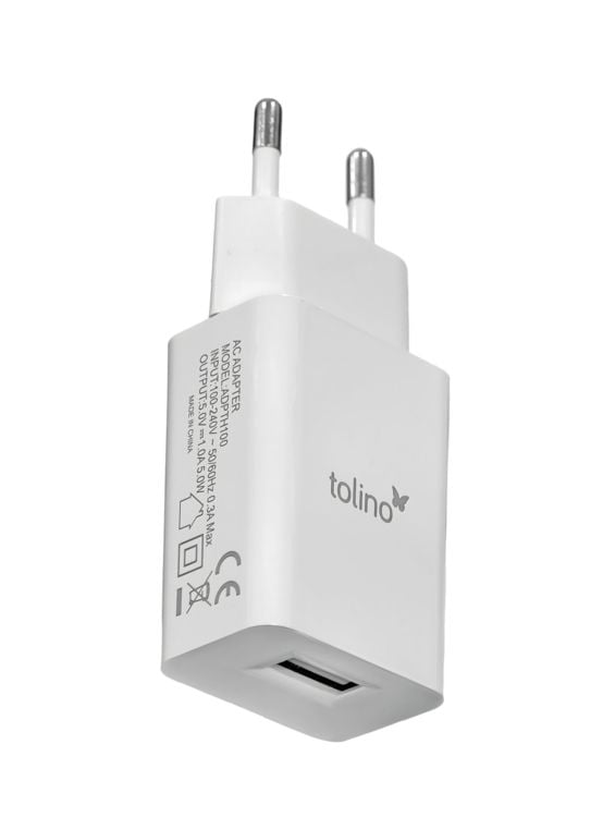 Produktbild: tolino USB-Ladeger&auml;t - Wei&szlig;
