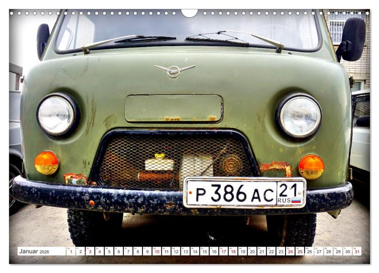 Produktbild: 60 Jahre Buchanka - Der Kult-Transporter der UdSSR UAZ-452 (Wandkalender 2026 DIN A3 quer), CALVENDO Monatskalender