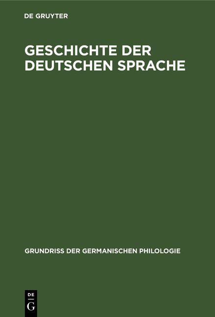 Produktbild: Geschichte der deutschen Sprache