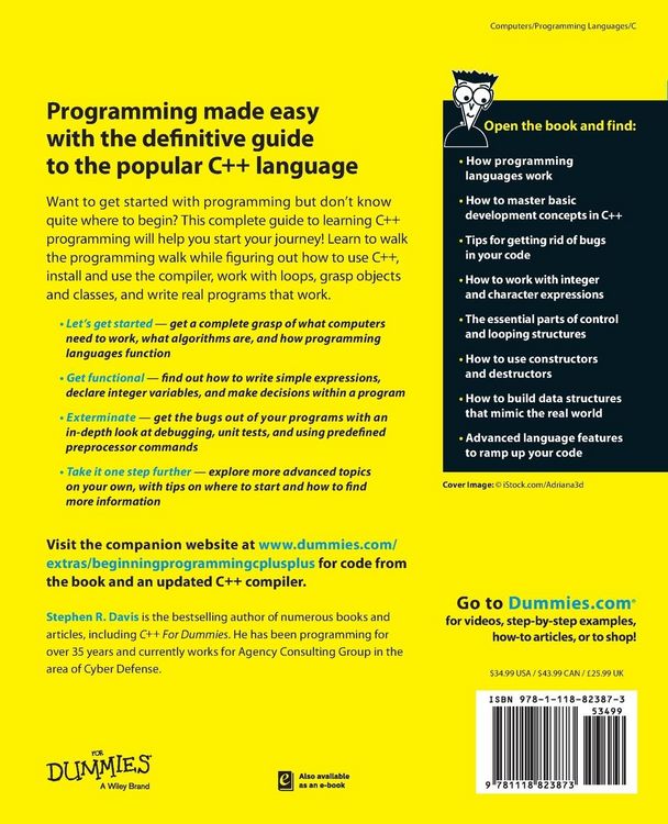 Produktbild: Beginning Programming with C++ For Dummies