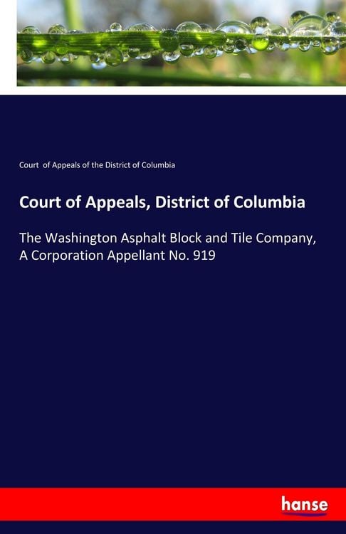 Produktbild: Court of Appeals, District of Columbia
