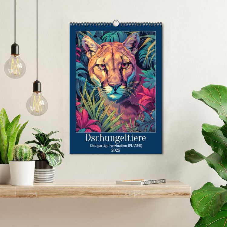Produktbild: Dschungeltiere - Einzigartige Faszination (Wandkalender 2026 DIN A3 hoch), CALVENDO Monatskalender
