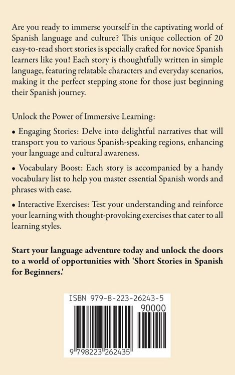 Produktbild: Short Stories in Spanish for Beginners