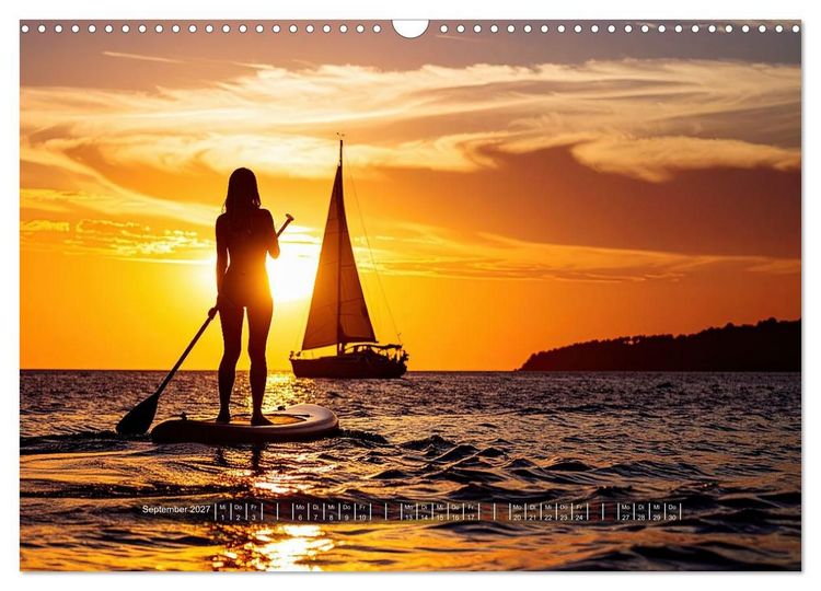 Produktbild: Im Fluss der Zeit &ndash; SUP-Momente zum Durchatmen (Wandkalender 2027 DIN A3 quer), CALVENDO Monatskalender