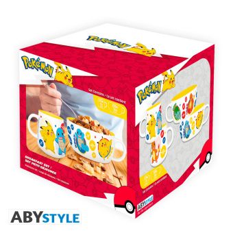 Produktbild: POKEMON - Breakfast Set Mug + Bowl - Pikachu & Kanto Starters