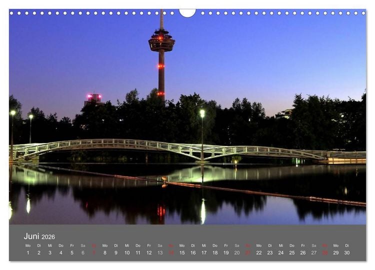 Produktbild: K&Ouml;LN BEI NACHT (Wandkalender 2026 DIN A3 quer), CALVENDO Monatskalender