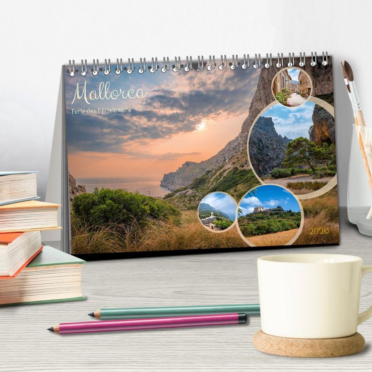 Produktbild: Mallorca - Perle des Mittelmeers (Tischkalender 2026 DIN A5 quer), CALVENDO Monatskalender