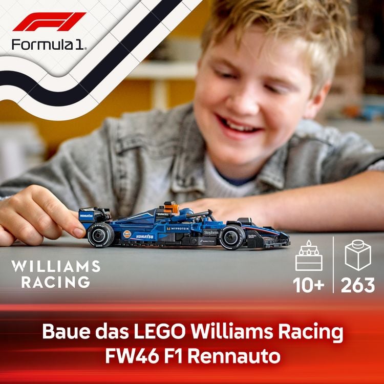 Produktbild: LEGO Speed Champions Williams Racing FW46 F1 Rennauto Spielzeug 77249