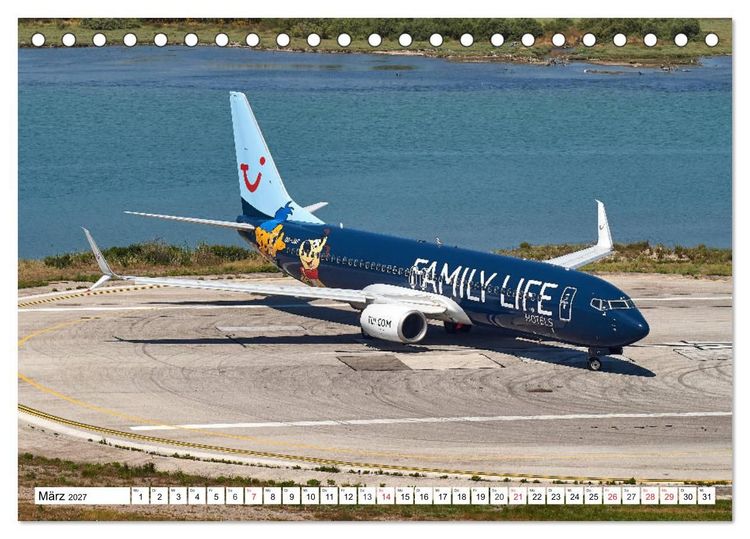Produktbild: Flugzeuge auf Korfu (Tischkalender 2027 DIN A5 quer), CALVENDO Monatskalender