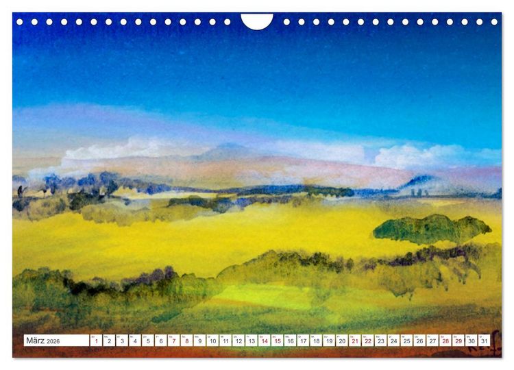 Produktbild: Roland Reiff Aquarelle Himmelslanschaften (Wandkalender 2026 DIN A4 quer), CALVENDO Monatskalender