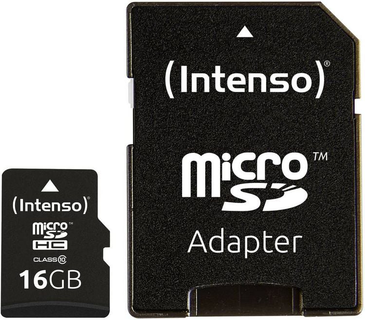 Produktbild: Intenso Class 10 - Flash-Speicherkarte (microSDHC/SD-Adapter inbegriffen)