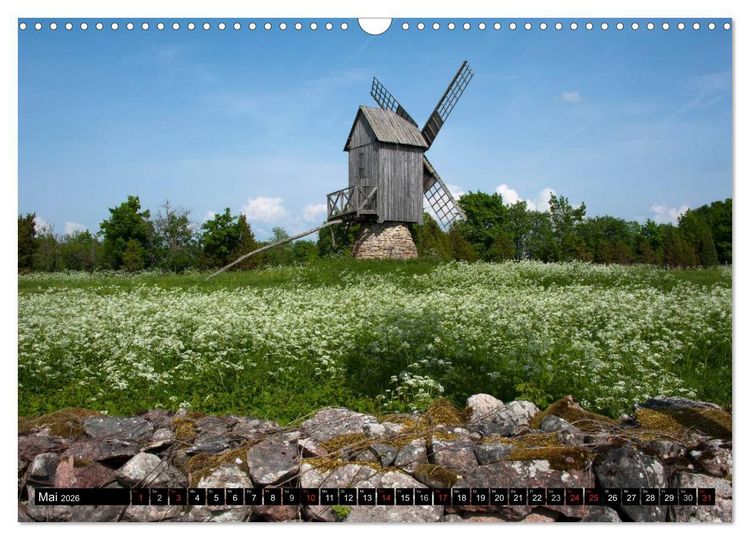 Produktbild: Windm&uuml;hlen in Europa (Wandkalender 2026 DIN A3 quer), CALVENDO Monatskalender