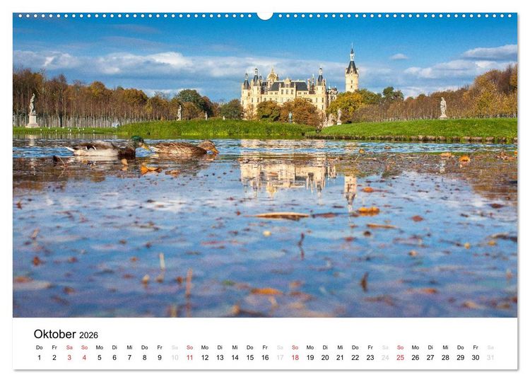 Produktbild: Schweriner M&auml;rchenschloss (hochwertiger Premium Wandkalender 2026 DIN A2 quer), Kunstdruck in Hochglanz