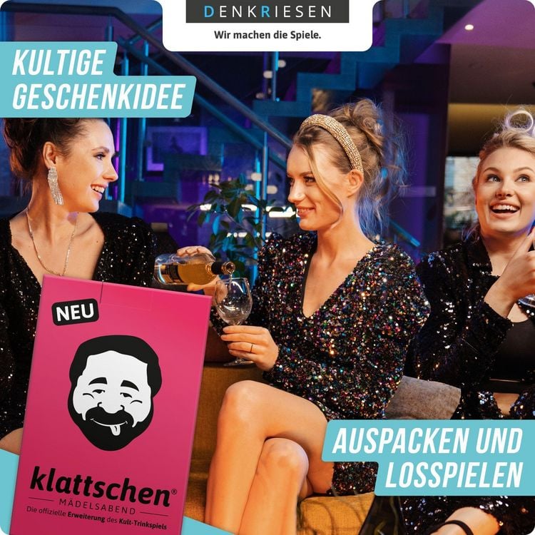 Produktbild: DENKRIESEN - klattschen&reg; - M&auml;delsabend - "Das wahrscheinlich beste Trinkspiel aller Zeiten"