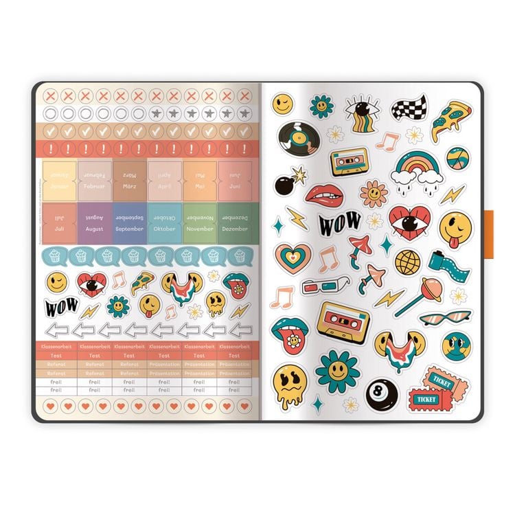 Produktbild: TR&Ouml;TSCH - Sch&uuml;lerkalender Specials mit Gummiband und Stifthalter Uni Black 26/27