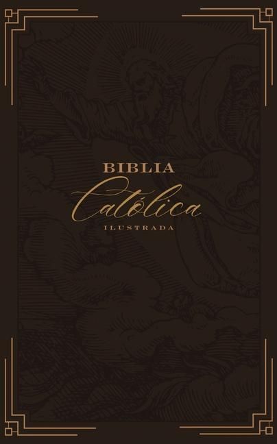 Produktbild: Biblia Cat&oacute;lica, Ilustrada, Piel Genuina, Caf&eacute;, Comfort Print