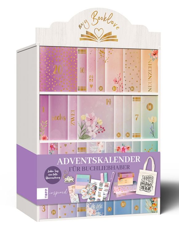 Miniboekornament Adventskalender 2025 Boekenliefhebbers Cadeaus