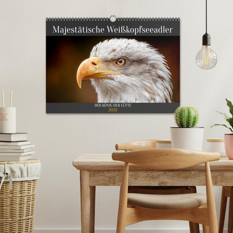 Produktbild: Majest&auml;tische Wei&szlig;kopfseeadler - Der K&ouml;nig der L&uuml;fte (Wandkalender 2026 DIN A3 quer), CALVENDO Monatskalender