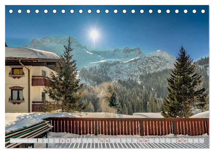 Produktbild: Arlberg - magic of winter (Tischkalender 2026 DIN A5 quer), CALVENDO Monatskalender